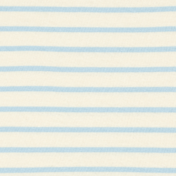 unisex cream and powder blue stripe boatneck tee