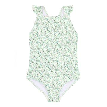 girls sea marsh floral crossover one piece