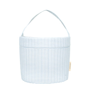 powder blue stripe quilted easter bucket