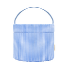 sky blue gingham quilted easter bucket