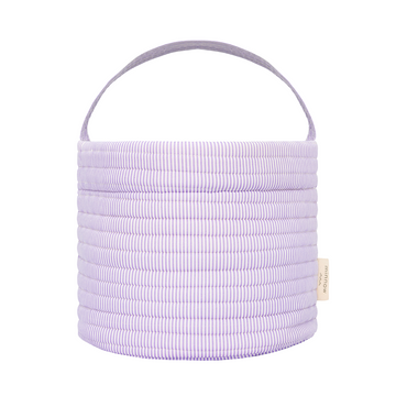 lavender stripe quilted easter bucket