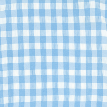 girls surfside blue crinkle gingham one piece