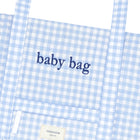 oasis blue gingham overnighter tote