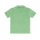 boys palm green short sleeve french terry polo