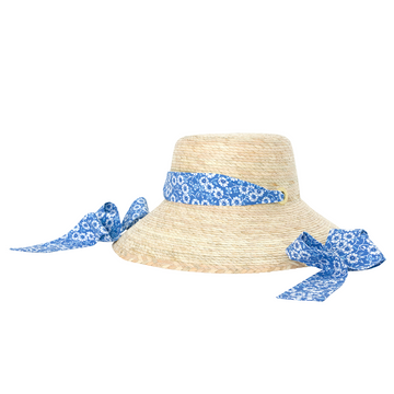 sarah bray bermuda palmetto little girls hat with rosebay ribbon