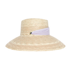 sarah bray bermuda womens wildflower sun hat with lavender stripe ribbon