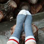 muttonhead red stripe kids mountain socks