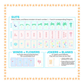 play away mahjong cards, beach