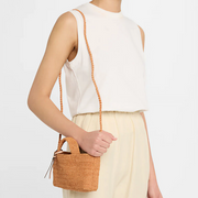manebi mini tan raffia sunset bag