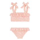 minnow x j.crew girls pink hibiscus ditsy bandeau bikini