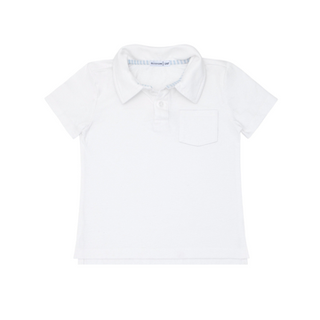 boys white cotton polo