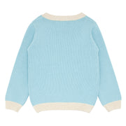 unisex pacific blue knit sweater