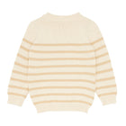 unisex cream and tan stripe knit sweater