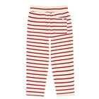 unisex red stripe pants