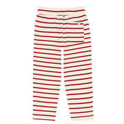 unisex cream and red stripe pant