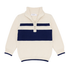 unisex cream half zip sweater