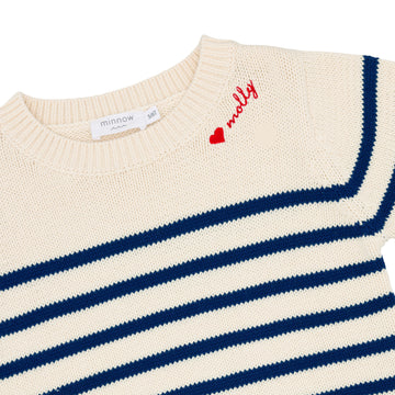 unisex breton stripe knit sweater – minnow