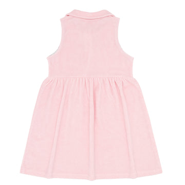 girls pink french terry tennis dress