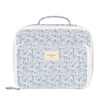 slate floral coated lunchbox