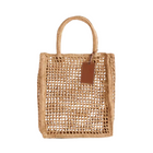 manebi tan raffia net bag