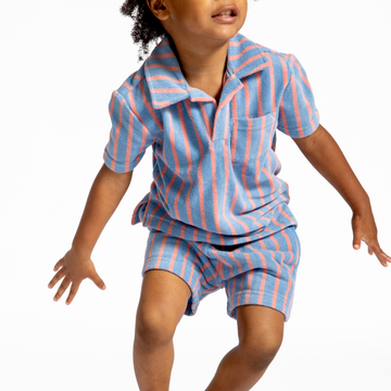 boys maritime stripe french terry shorts