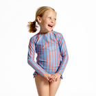 girls maritime stripe rashguard set