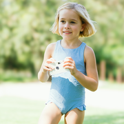 girls dusk blue eyelet ballerina one piece