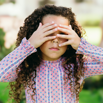 girls rosa vine rashguard set