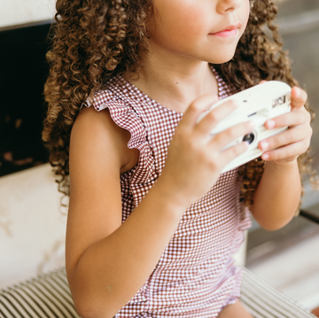 girls cocoa gingham ruffle one piece