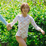 girls mercado bloom rashguard one piece