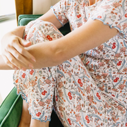 women's mercado bloom short sleeve pima pajamas set