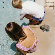 girls rosa vine ruffle collar one piece