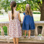 girls mercado bloom square neck dress