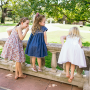 girls mercado bloom square neck dress