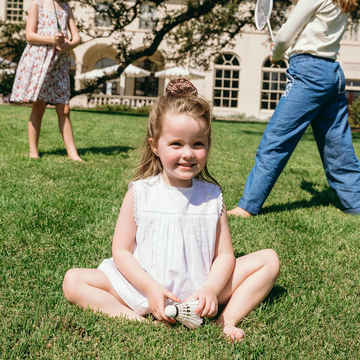 girls white align tank