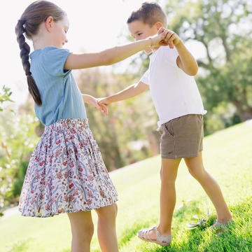 girls dusk blue ruffle pointelle puff sleeve shirt
