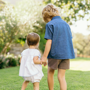 boys chambray short sleeve button down shirt