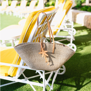 POOLSIDE natural east west charm tote