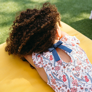 girls mercado bloom ruffle cap sleeve one piece