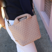 naghedi st barths shell pink small tote