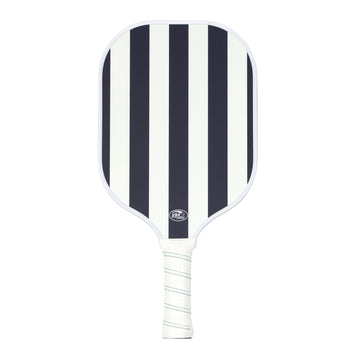 short court navy cabana stripe pickleball paddle