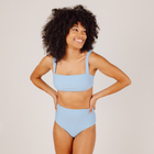 women's peri blue high waist bikini bottom