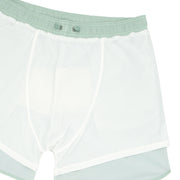 men's pistachio and cream colorblock boardie