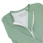 baby hunter green stripe pima footie