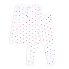 unisex heart henley pima pajamas set