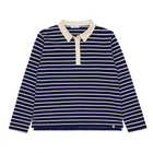 women's navy stripe rugby shirt