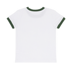 unisex white french terry ringer tee