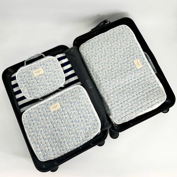 slate floral packing cubes