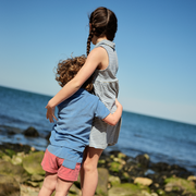 boys surfside blue and east end red colorblock french terry short