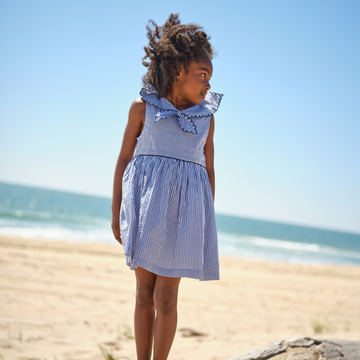 girls navy stripe sailor dress